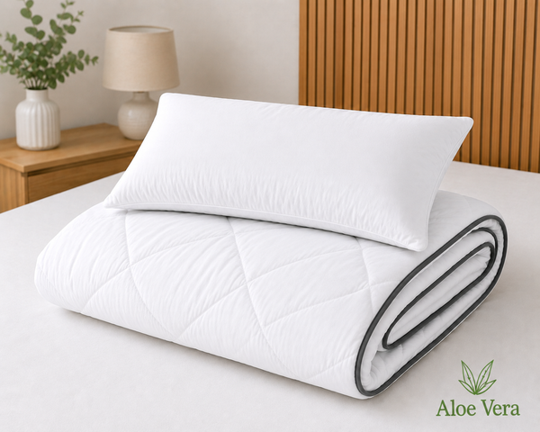 2-teiliges Betten-Set Aloe Vera inkl. Bettdecke und Kissen