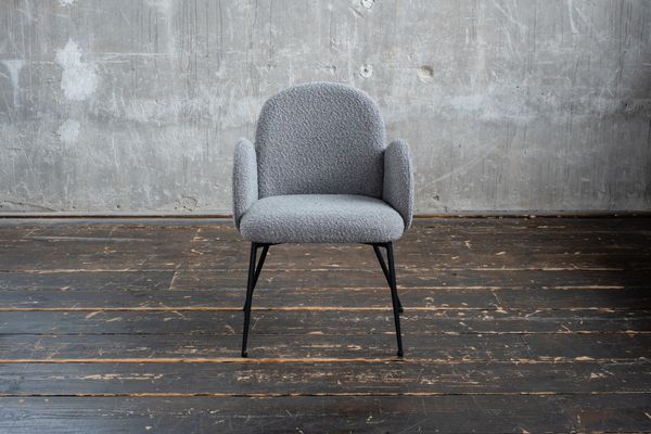 KAWOLA Stuhl DEON Esszimmerstuhl Stoff grau 84 x 62 x 59 cm