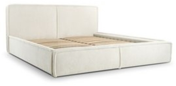 MOEBLO Polsterbett BETT 04 (Bezug: aus Cord, Doppelbett mit Kopfstütze, Rahmenbettgestell, mit Bettkasten und Lattenrost), mit Bettkasten Bild 6