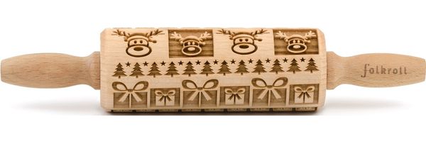 Folkroll Motiv-Teigrolle Christmas Joy Junior 23 cm