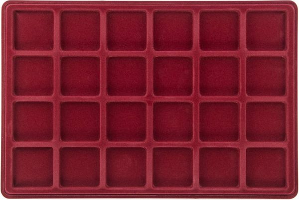 MC. Sammler Aufbewahrungsbox MC. Sammler Münztableau mit Schutzdeckel, Münzkoffer, Münzkassette, 24 Fächer - 46x46mm