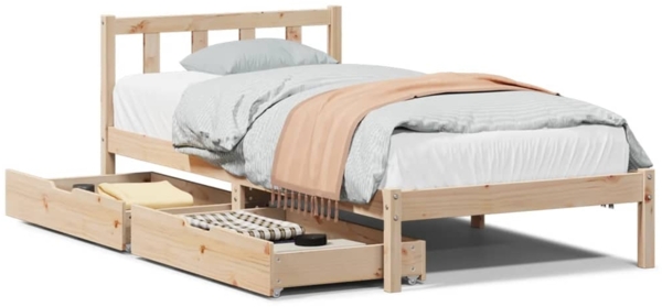 vidaXL Massivholzbett ohne Matratze 90x190 cm Kiefer 3301461