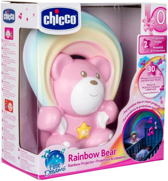 Chicco Regenbogenprojektor Bär (3 Farben) Rosa Bild 2