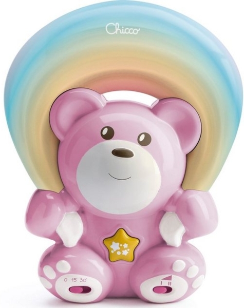 Chicco Regenbogenprojektor Bär (3 Farben) Rosa Bild 4