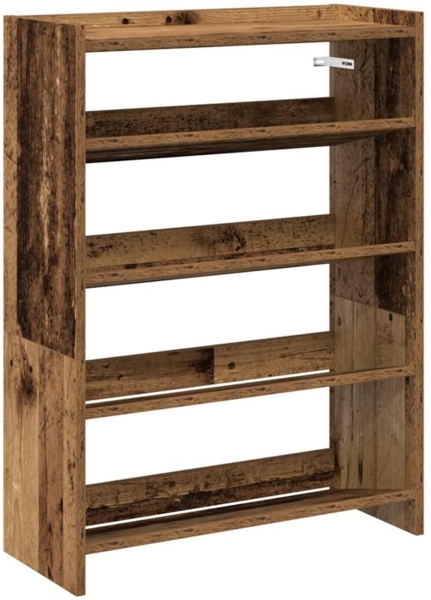 vidaXL Schuhregal Altholz-Optik 60x25x81 cm Holzwerkstoff 859885