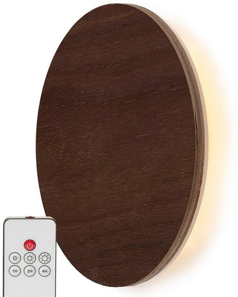Northpoint LED Wandleuchte Northpoint LED Wandleuchte Indirektes Licht Echtholz, Fernbedienung mit Timer