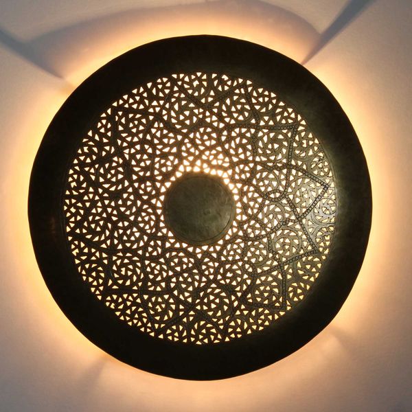 Messing-Wandlampe Hilal Klein