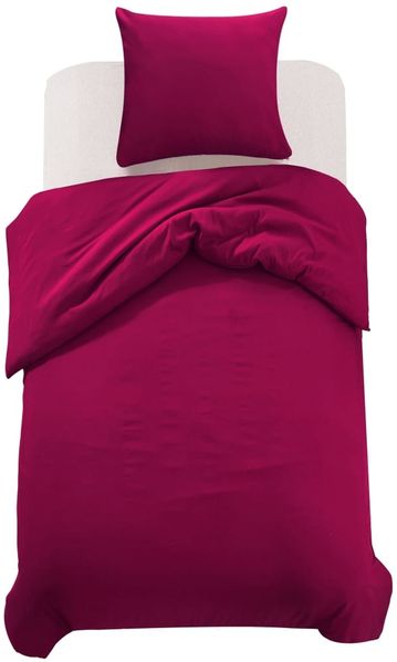 vidaXL Bettwäsche-Set Burgunderrot 155×220/80×80 cm 132433