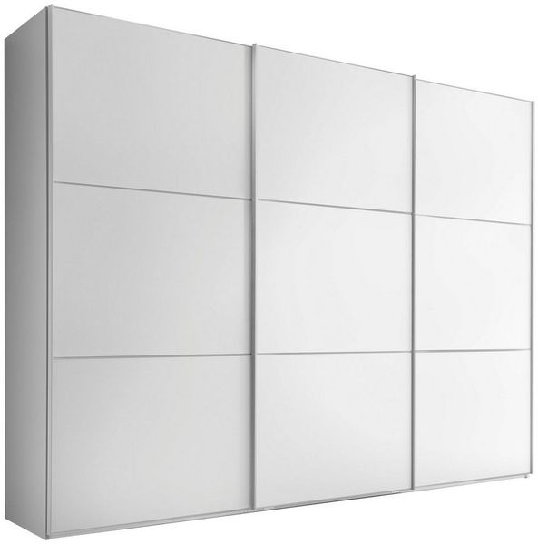 STAUD Schwebetürenschrank Includo, kurze Lieferzeit: "Premium Variante in Weiß in 249cm Breite" (3 Breiten (ca. 250, 280 oder 300cm), Höhe 222cm)