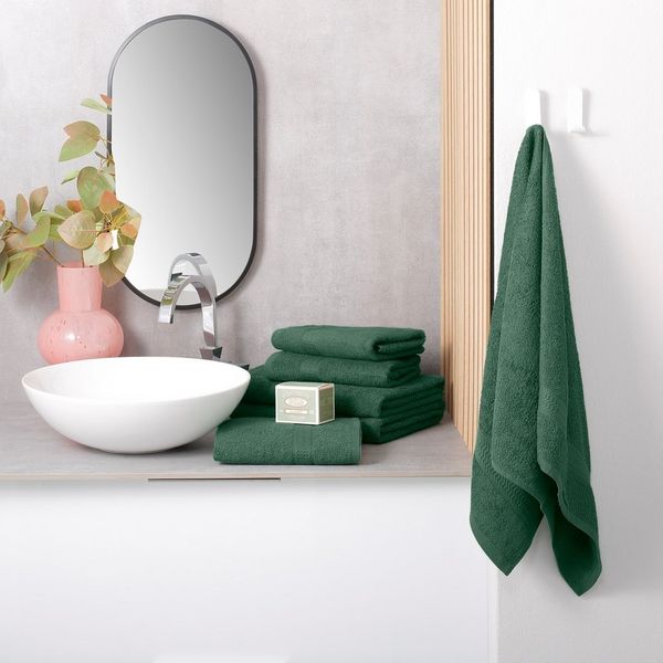 OTTO home Handtuch Set Juna, 6-tlg, 2 Duschtücher (70x140) 4 Handtücher (50x100), Walkfrottee (6-St), 100% Baumwolle, Handtuch-Set mit Bordüre, Uni-Farben, weich