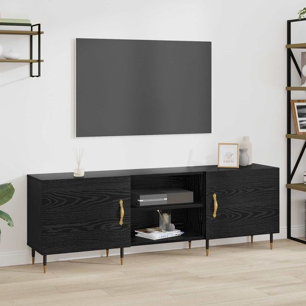 vidaXL TV-Schränk Schwarz Eichen-Optik 150 x 30 x 50 cm Holzwerkstoff 879594
