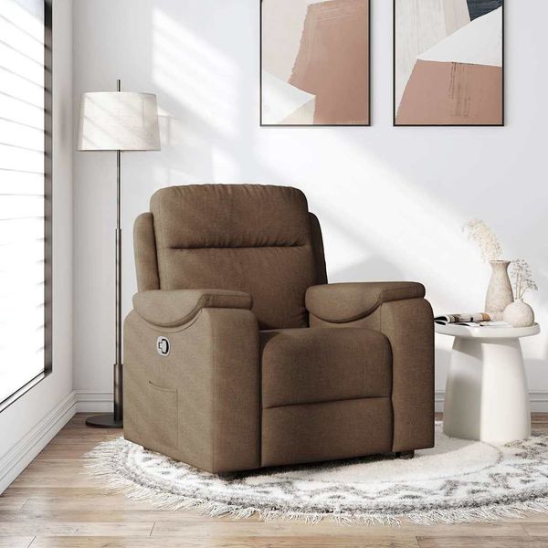 vidaXL Relaxsessel Braun Stoff 4015684