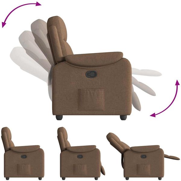 vidaXL Relaxsessel Braun Stoff 4015684 Bild 6