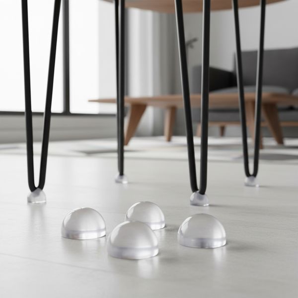 4x Fußbodenschoner für 12mm Hairpin Legs - Klar