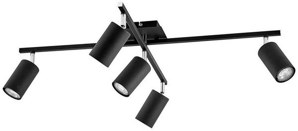 Lindby Deckenstrahler Joffrey, Metall, Schwarz IP20, 5 x 10 W LED