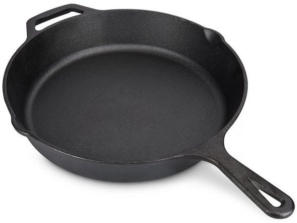 Navaris Bratpfanne Gusseisenpfanne Ø 30cm - Bratpfanne aus Gusseisen