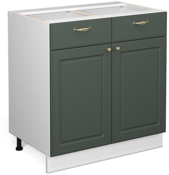 Badmöbel Fame-Line Grün-Gold Landhaus 80 x 82 cm ohne Arbeitsplatte Vicco