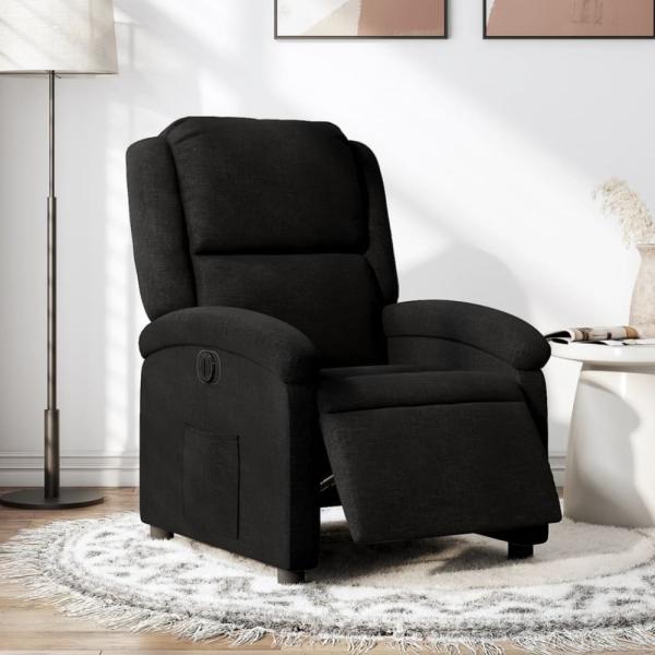vidaXL Relaxsessel Elektrisch Schwarz Stoff 3204142