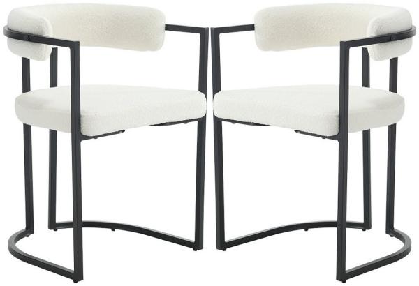 WAHSON OFFICE CHAIRS Esszimmerstuhl 2er Set, aus Samt Polsterstühle mit schwarzen Metallbeinen, Eckstühle (2 St) Bild 1