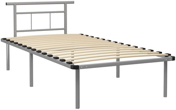 vidaXL Bettgestell Grau Metall 100x200 cm [324825] Bild 2
