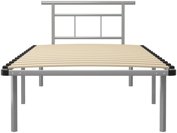 vidaXL Bettgestell Grau Metall 100x200 cm [324825] Bild 3