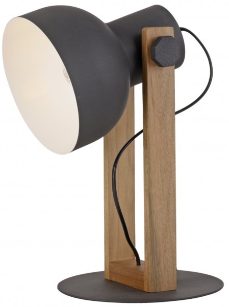 JUST LIGHT 15746-18 CUP 2.0 Tischleuchte schwarz Holz E27