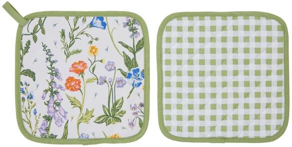 Ulster Weavers Topflappen Cottage Garden, (Set, 1-tlg, 1-teilig), 1x Topflappen hitzebeständig wattiert Pfannen Untersetzer ca. 21x21cm