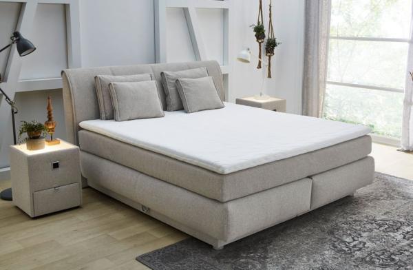 Jockenhöfer Boxspringbett Carla Max beige, 160x200 cm