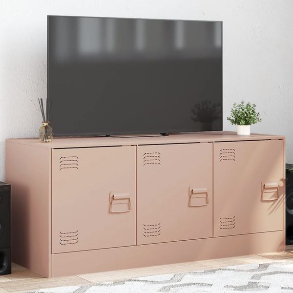 TV-Schrank, TV-Lowboard Rosa 99x39x44 cm Stahl