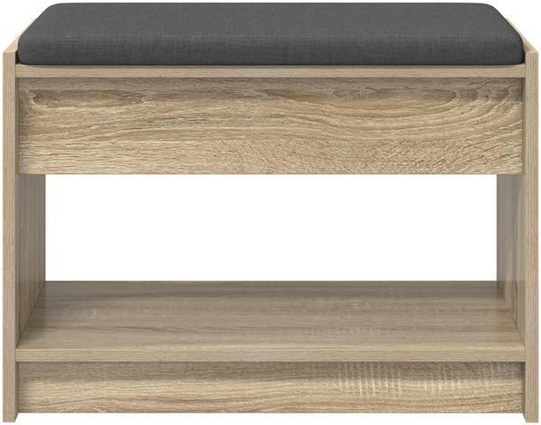 vidaXL Flurbank mit Kissen mit Regal Sonoma-Eiche 63 x 38 x 45 cm 891570 Bild 5