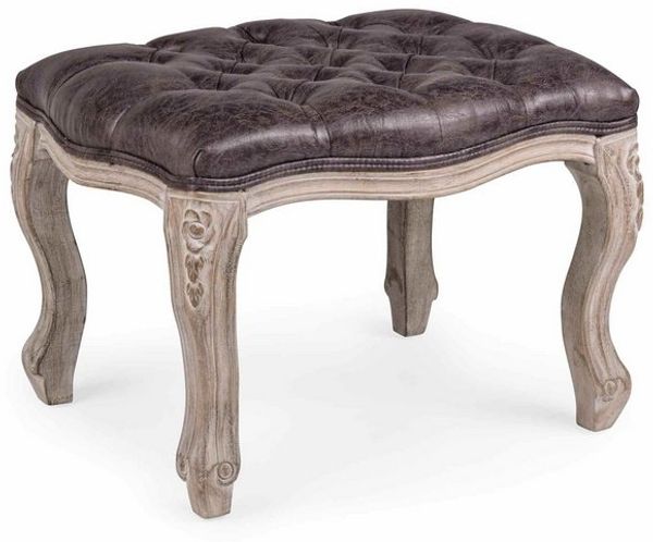 Hocker Diva aus Kunstleder, Braun, 53 x 42 x 38 cm Bild 2