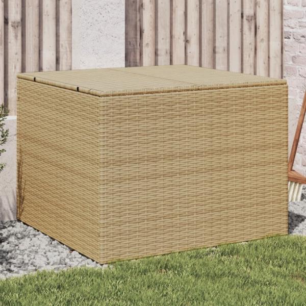 vidaXL Gartentruhe Beige 291L Poly Rattan 365339