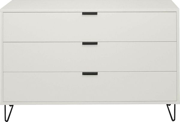 Kommode Erna 119x45x82 Kreidegrau matt Lack 14715-D