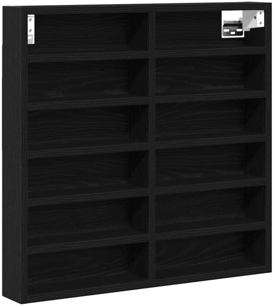 vidaXL Vitrine Schwarz Eichen-Optik 60 x 8,5 x 58 cm Holzwerkstoff 869191