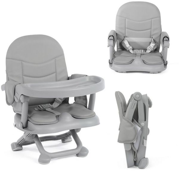 OUNUO Kinderstuhl Sitzerhöhung Baby Tragbar Stuhl Booster Sitz mit Tablett Klappbar