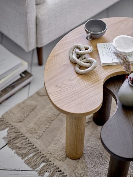 BLOOMINGVILLE Luppa Couchtisch Braun FSC®100% Gummibaumholz