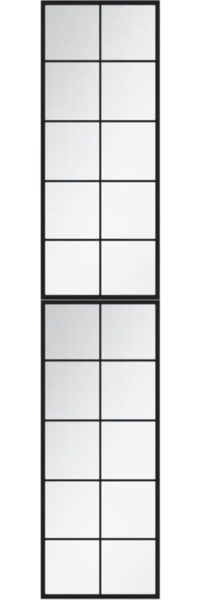 vidaXL Wandspiegel 2 Stk. Schwarz 100x40 cm Metall 3189034