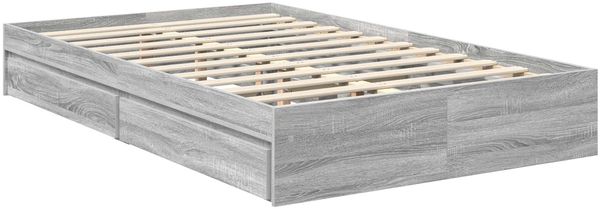 vidaXL Aufbewahrungsbett Geräucherte Eiche 100 x 200 cm Holzwerkstoff 3411592 Bild 6