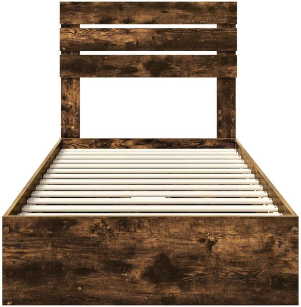 vidaXL Aufbewahrungsbett Geräucherte Eiche 100 x 200 cm Holzwerkstoff 3411592 Bild 8