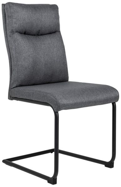 riess-ambiente Freischwinger COMFORT grau, Esszimmer · Webstoff · Metall · Modern Design