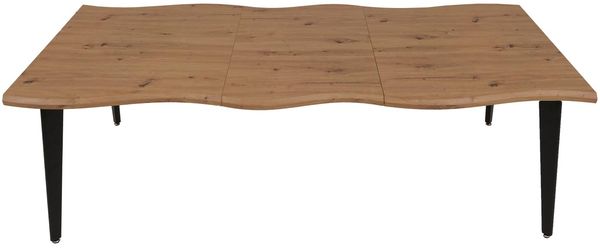 Esszimmertisch HWC-O60, Ausziehtisch Esstisch, Eisen MDF ausziehbar 160-220cm ~ Walnuss-Optik Bild 7