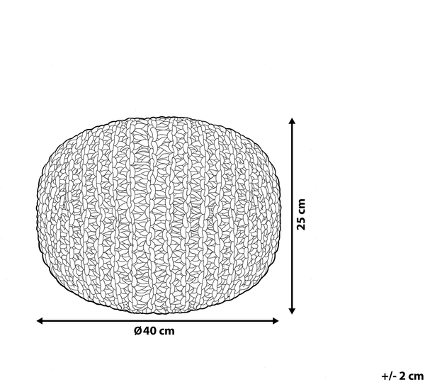 Pouf schwarz ⌀ 40 cm CONRAD Bild 2