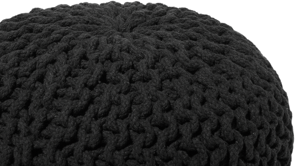 Pouf schwarz ⌀ 40 cm CONRAD Bild 4
