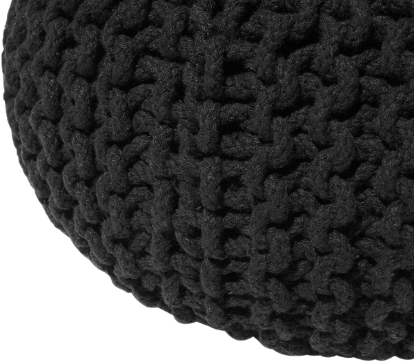 Pouf schwarz ⌀ 40 cm CONRAD Bild 5