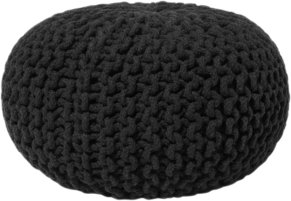 Pouf schwarz ⌀ 40 cm CONRAD