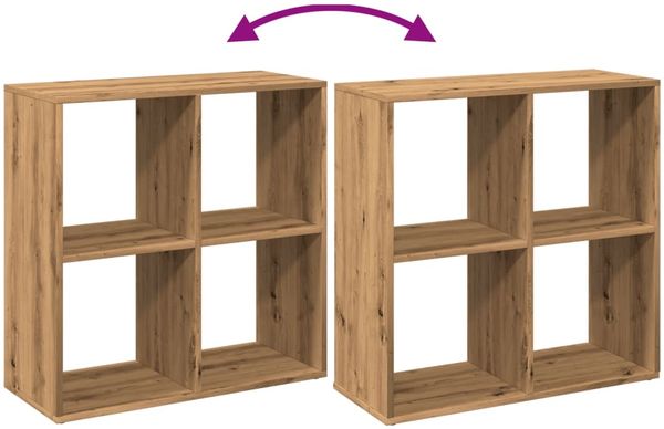 vidaXL Raumteiler-Bücherregal Artisan-Eiche 69,5x29x69,5 cm 858011 Bild 6