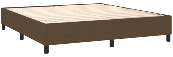 vidaXL Boxspringbett mit Matratze & LED Dunkelbraun 160x200 cm Stoff, Härtegrad: H2 [3138168] Bild 4