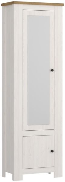 Flurschrank Landhausstil Lärche weiß mit Eiche COSLADA-129