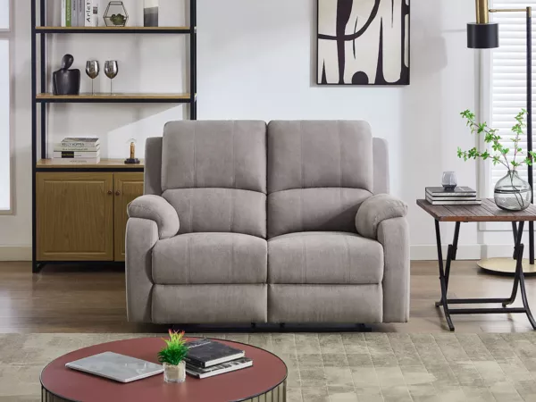 Vente-unique - BRODY Sofa StoffStoff Grau - B 98 cm x H 99 cm x L 148 cm
