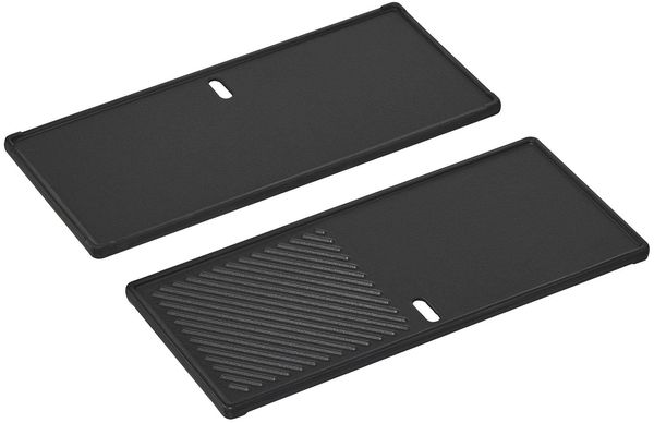 Enders® Guss-Wendeplatte 1/3 Uniq 3, Grillfläche, Gusseisen, Grill Zubehör, Grillplatte, massive Gussplatte ist doppelseitig anwendbar, für Enders Gasgrills B20,5 x T44,5 x H1,2 cm, # 7992